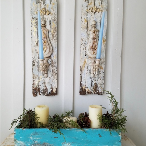 Vintage shabby chic candle holder - Picture 8 of 10